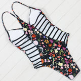 Floral  One Piece Swimsuit - USAbeachclub