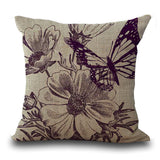 Butterfly Cotton  Pillow - USAbeachclub